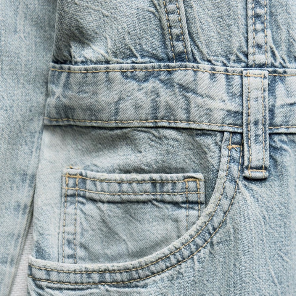 TRF STRAIGHT CUT DENIM JUMPSUIT bloggeres favorite - Picture 4 of 5